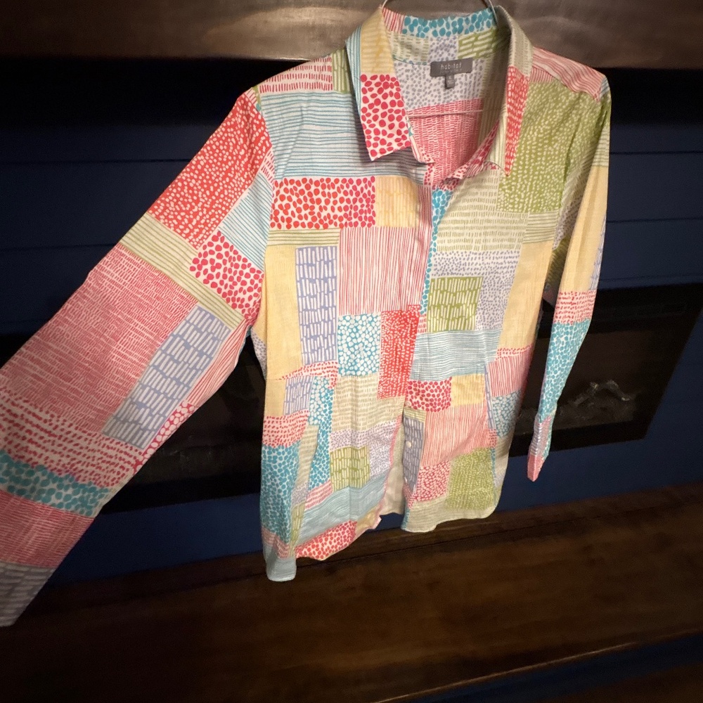 Habitat multi colored women’s dress shirt